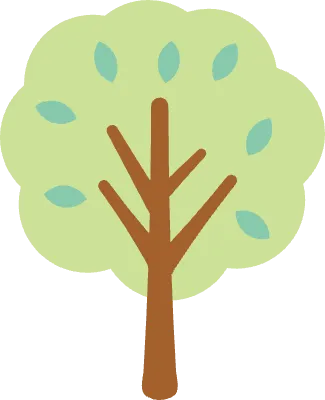 木 シンプル ベクター 黄緑