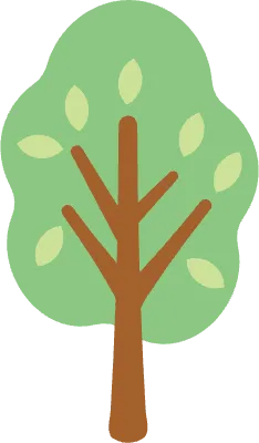 木 シンプル ベクター 黄緑