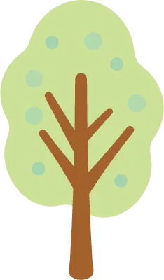 木 シンプル ベクター 黄緑