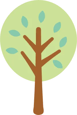 木 シンプル ベクター 黄緑