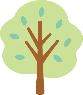 木 シンプル ベクター 黄緑