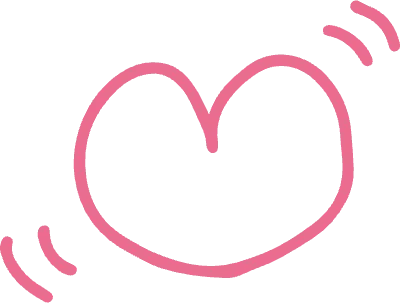 ハート 手書き ラフ 可愛い ピンク