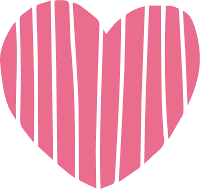 ハート 手書き ラフ 可愛い ピンク縦線