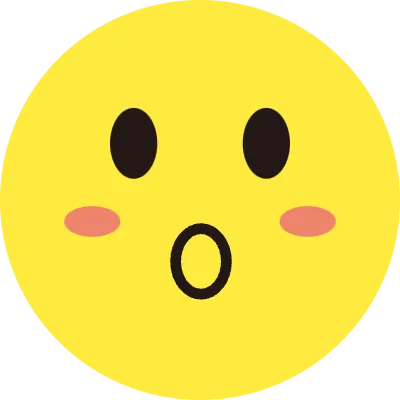 表情 黄色 丸 アイコン 顔 驚く