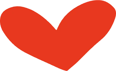 手書き ハート 赤