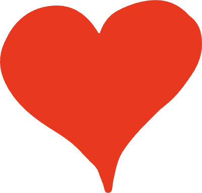 手書き ハート 赤