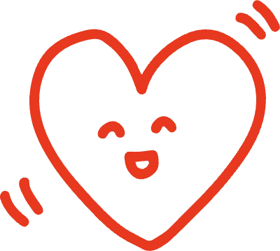 手書き ハート 赤