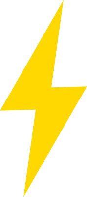 雷 シンプル アイコン 電気 黄色 シルエット