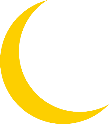 月 アイコン 黄色 シンプル 三日月 シルエット