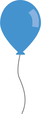 風船 シンプル バルーン 青