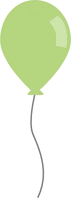 風船 シンプル バルーン パステル 黄緑