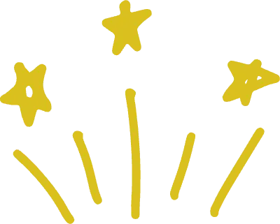 手書き キラキラ 金色 ラフ ゴールド 落書き 星