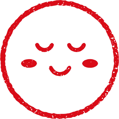 表情 赤 スタンプ風 丸 アイコン 顔 安眠 寝る 安心