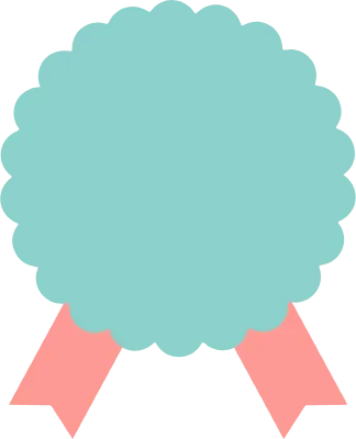 민트와 분홍색 스티커 라벨