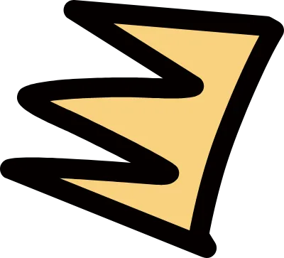 驚いた風の装飾素材