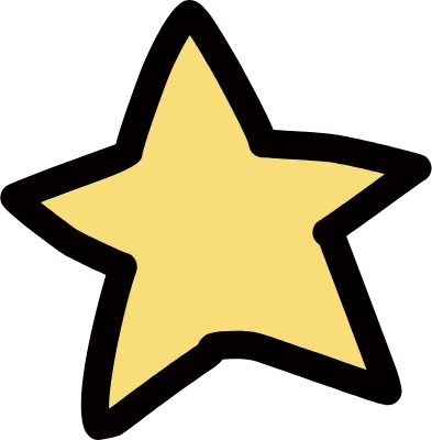 手書きのラフな星