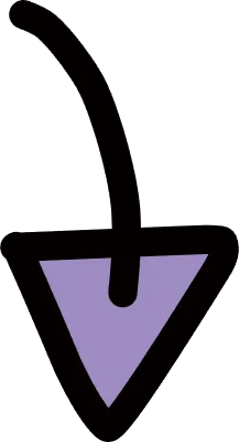 手描きのシンプルな矢印