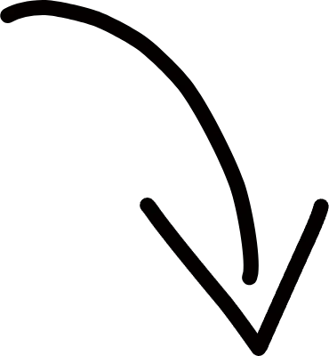 手描きのラフな矢印