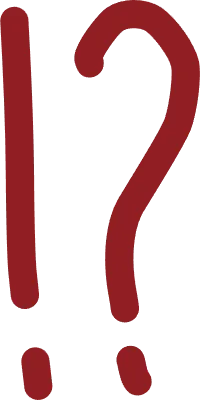 手書きの雑な感嘆符