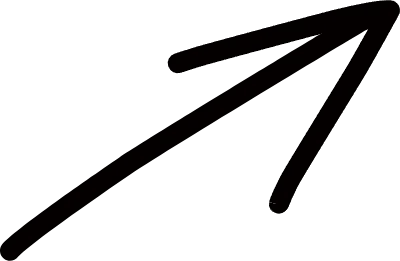 手描きのラフな矢印