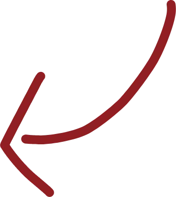 手描きのラフな矢印