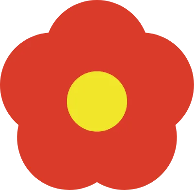 シンプルな梅の花のイラスト
