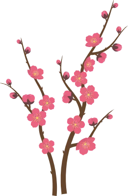 梅春花イラスト