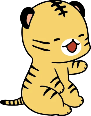 トラのキャラクターのイラスト