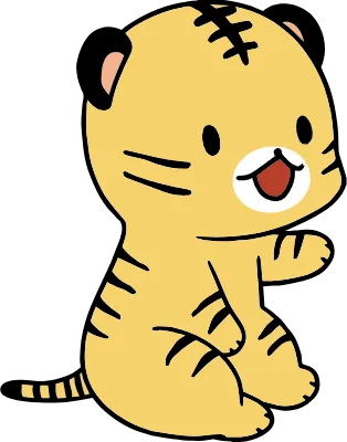 トラのキャラクターのイラスト