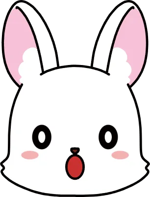 ウサギの顔のイラスト