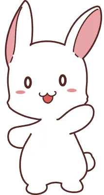 ウサギのキャラクターのイラスト