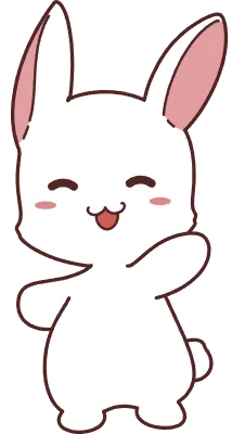 ウサギのキャラクターのイラスト