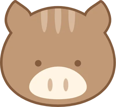 イノシシの顔
