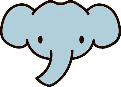 かわいいゾウの顔