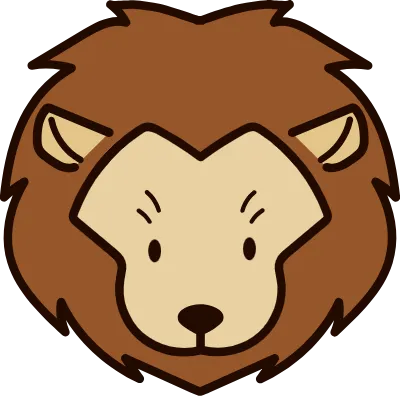 かわいいライオンの顔