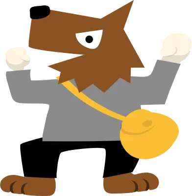 ハロウィンで狼男の仮装をした子供