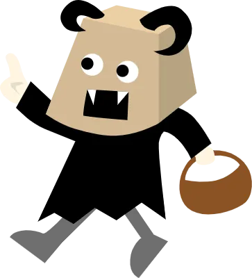 ハロウィンの仮装をした子供