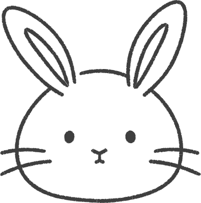 토끼 얼굴 낙서 손그림