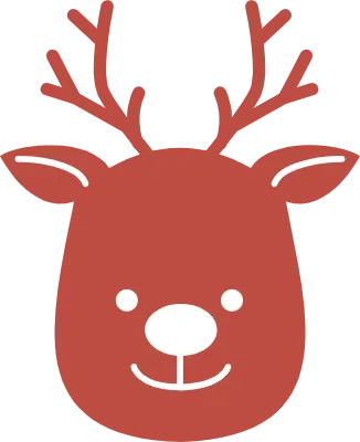 かわいいトナカイの顔アイコン