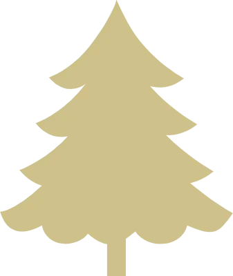 クリスマスツリーのシルエット