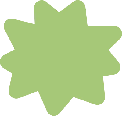 연두색 포인트 도형