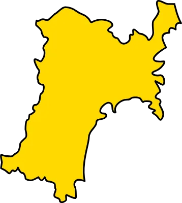 Simple map of Miyagi prefecture, Japan Region