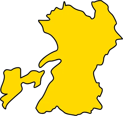 Simple map of Kumamoto prefecture, Japan Region
