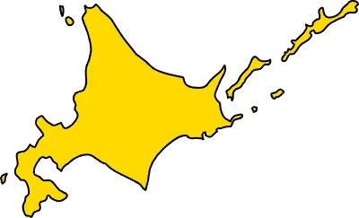 Simple map of Hokkaido prefecture, Japan Region