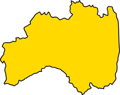 Simple map of Fukushima prefecture, Japan Region