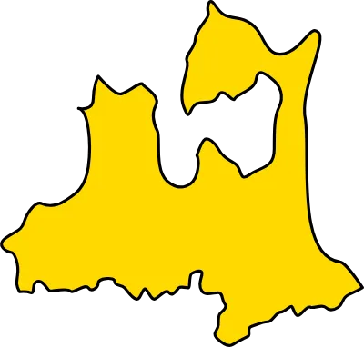 Simple map of Aomori prefecture, Japan Region