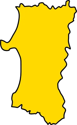 Simple map of Akita prefecture, Japan Region