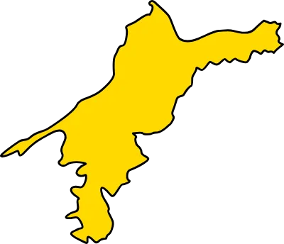 Simple map of Ehime prefecture, Japan Region