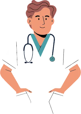 소화기 질환 인물 일러스트