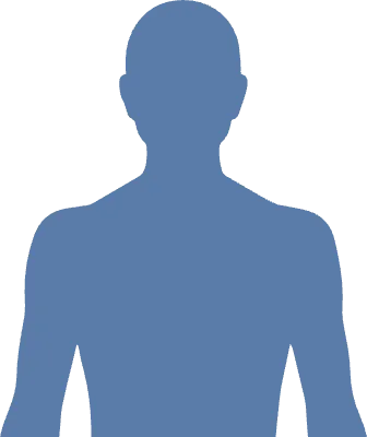 사실적이고 깔끔한 성인 상반신 실루엣